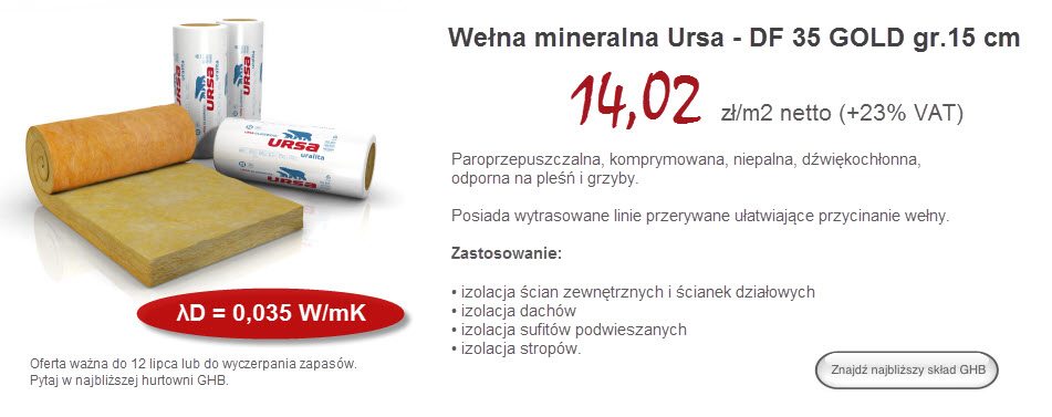 wełna mineralna - ghb.pl - materiały budowlane